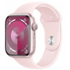 Apple Watch Series 9 GPS 45mm Pink Aluminum Case w. Light Pink Sport Band - M/L (MR9H3) - зображення 1