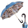 Pasotti Ombrelli Зонт-трость  Blu Paradise Pelle голубой кожаная ручка - зображення 5