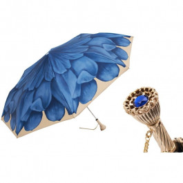 Pasotti Ombrelli Зонт складной  257 21065-13 P11 синий с цветочным принтом Далия