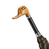 Pasotti Ombrelli Зонт-трость  478 51880-3 N58 коричневый в полоску ручной работы с деревянной ручкой Утка - зображення 4
