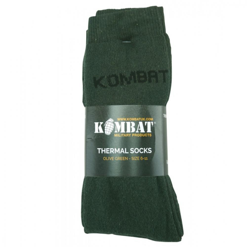 Kombat Термошкарпетки 3 пари  Thermal Socks kb-tso-olgr оливкові - зображення 1
