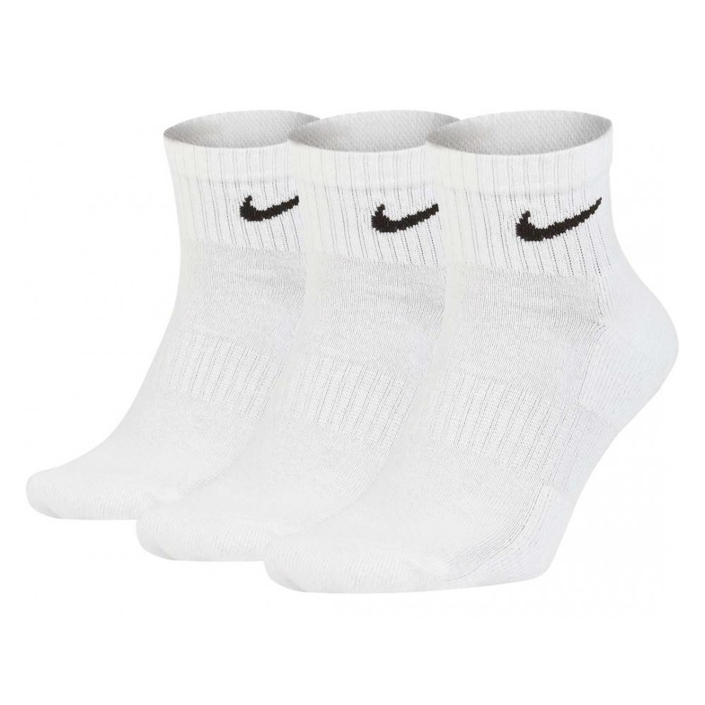 Nike Набір шкарпеток унісекс  EVERYDAY CUSH ANKLE 3 пари білі SX7667-100 - зображення 1