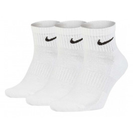 Nike Набір шкарпеток унісекс  EVERYDAY CUSH ANKLE 3 пари білі SX7667-100