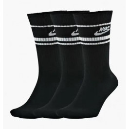 Nike Набір унісекс шкарпеток  U NK CREW NSW ESSENTIAL STRIPE 3PR 3 пари чорні CQ0301-010