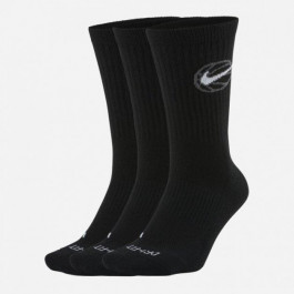 Nike Набір шкарпеток  U NK CREW EVERYDAY BBALL 3PR 3 пари чорний DA2123-010