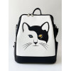 Alba Soboni Сумка-рюкзак  U22114-133130 жіноча з ЕКОшкіри чорно-біла з котом - зображення 2