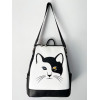 Alba Soboni Сумка-рюкзак  U22114-133130 жіноча з ЕКОшкіри чорно-біла з котом - зображення 4