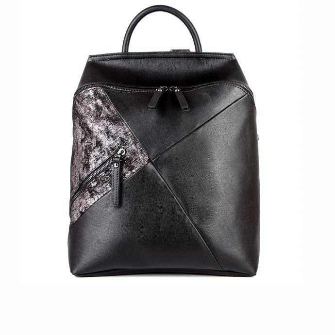 Assa Шкіряний рюкзак жіночий чорний  1176-3 - зображення 1