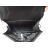Silver Taurus Маленька чорна жіноча сумочка-клатч  7632 з тисненням і розписом Маки на клапані - зображення 5