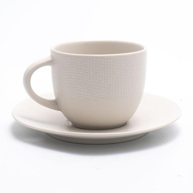 Bastide Набор чайных чашек с блюдцем Vesuvio белого цвета, 6 шт (269366-Set) - зображення 1