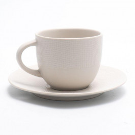 Bastide Набор чайных чашек с блюдцем Vesuvio белого цвета, 6 шт (269366-Set)