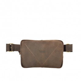 Vatto Кожаная мужская сумка на пояс коричневого цвета  (11801)