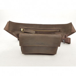 Vatto Кожаная мужская сумка на пояс коричневого цвета  (11771)