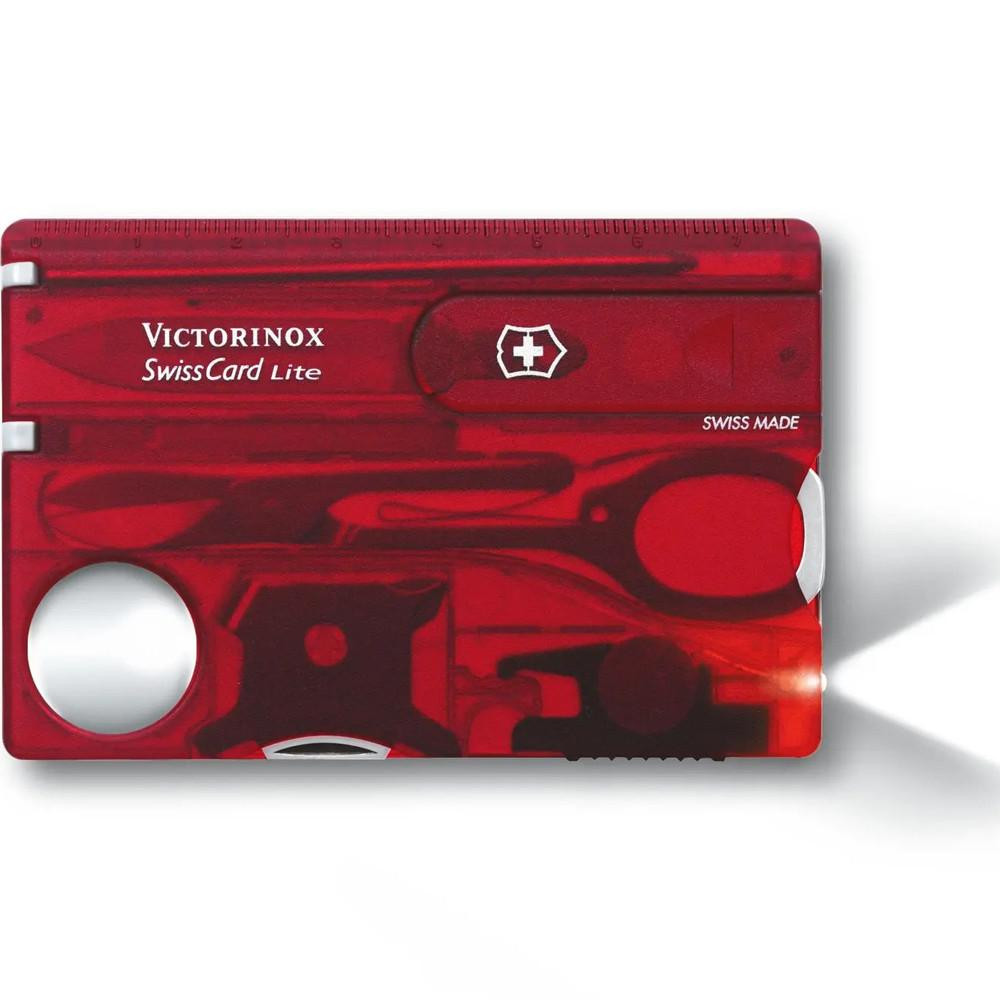 Victorinox Swisscard Lite Red Transparent Blister (0.7300.TB1) - зображення 1