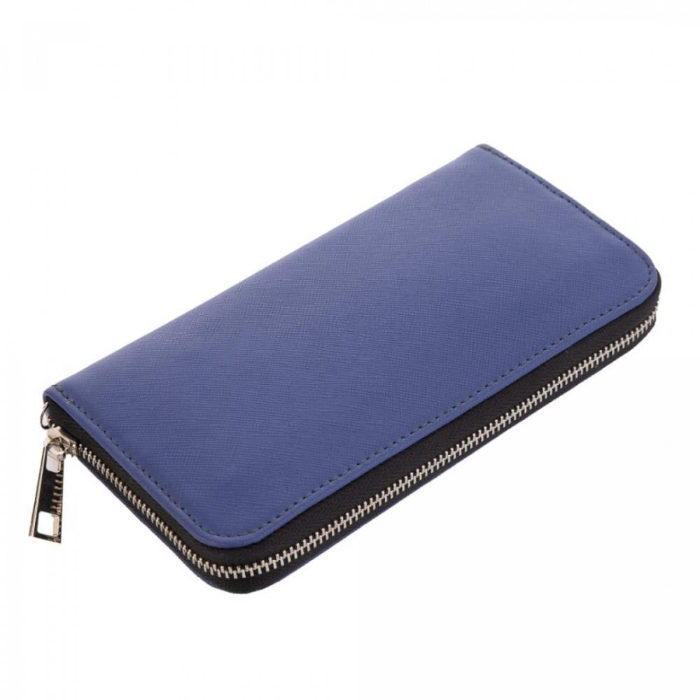 Newery Синій гаманець на блискавці із сап'янової шкіри  N10003SB - зображення 1