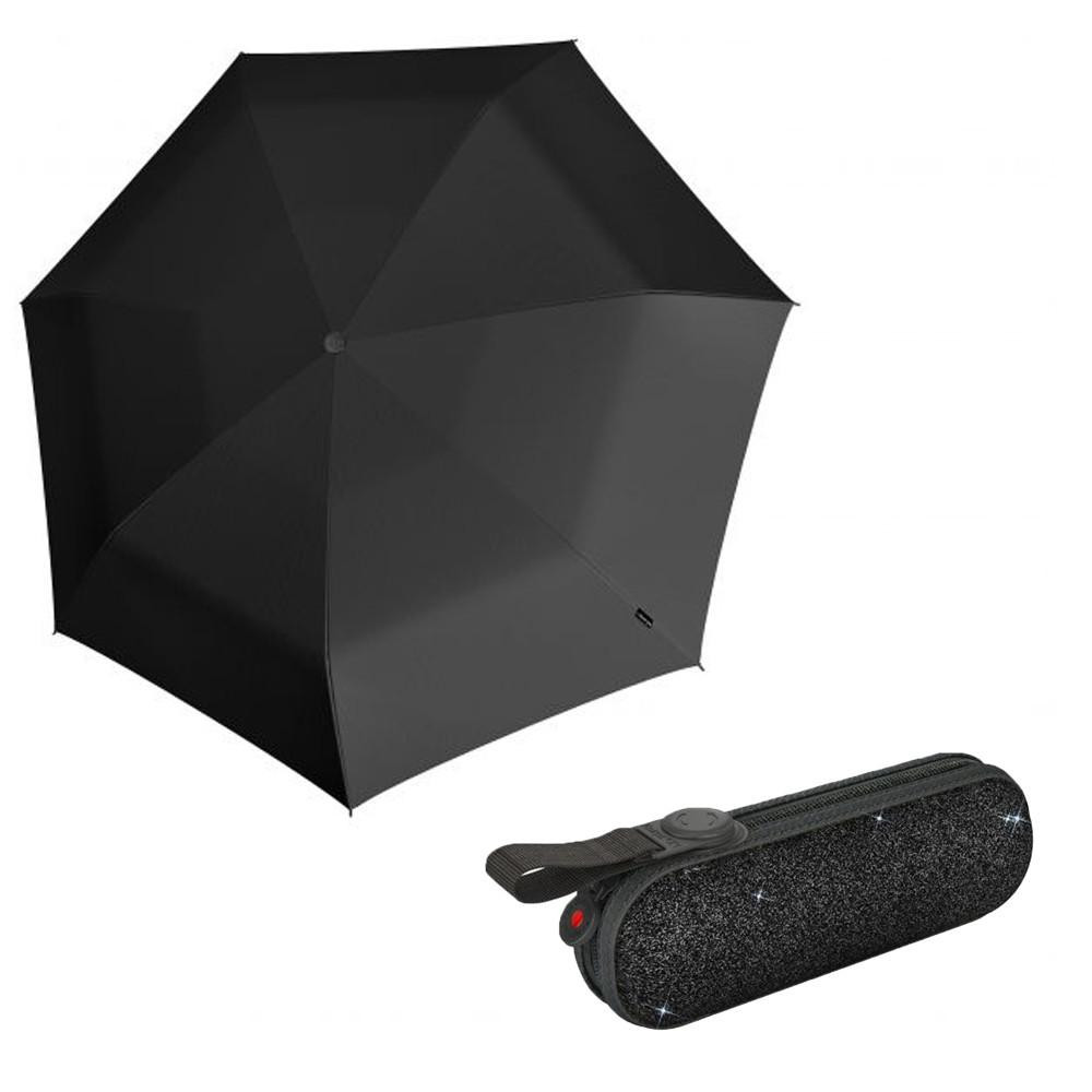 Knirps Складной зонт  X1 Manual 2Glam Black Ecorepel Kn95 6010 8508 - зображення 1