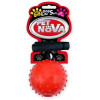 Pet Nova Игрушка для собак  Мяч с ремешком  7 см красный (RUB-ROPEBALL-L-RE) (5904378732387) - зображення 1