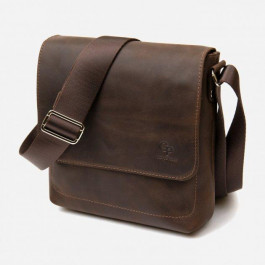 Grande Pelle Мужская сумка кожаная  leather-11432 Коричневая