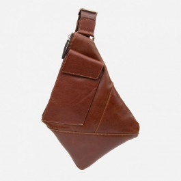 Grande Pelle Мужская сумка-слинг кожаная  leather-11358 Коричневая