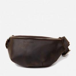 Grande Pelle Мужская поясная сумка кожаная  leather-11154 Коричневая