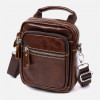 Vintage Мужская поясная сумка кожаная  leather-20478 Коричневая - зображення 1