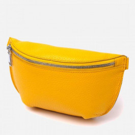 SHVIGEL Женская поясная сумка кожаная  leather-16377 Желтая