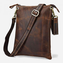 Vintage Мужская сумка кожаная  Коричневая (leather-14061)