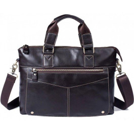 Vintage Мужская кожаная сумка-портфель  leather-14665 Коричневая