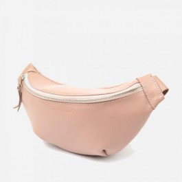 Grande Pelle Женская поясная сумка кожаная  leather-11359 Розовая