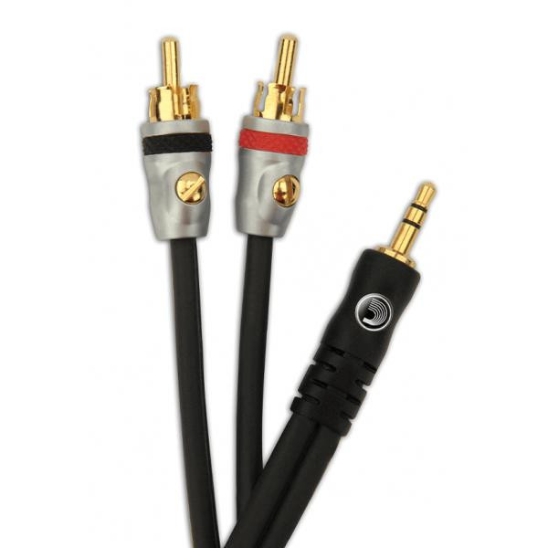 Planet waves Готовий кабель PW-MP-05 Custom Series Dual RCA to 3.5 Stereo Mini Jack Cable 1.5m - зображення 1