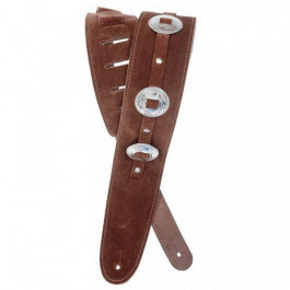   Planet waves PW25SSC01 DELUXE LEATHER GUITAR STRAP CONCHOS BROWN