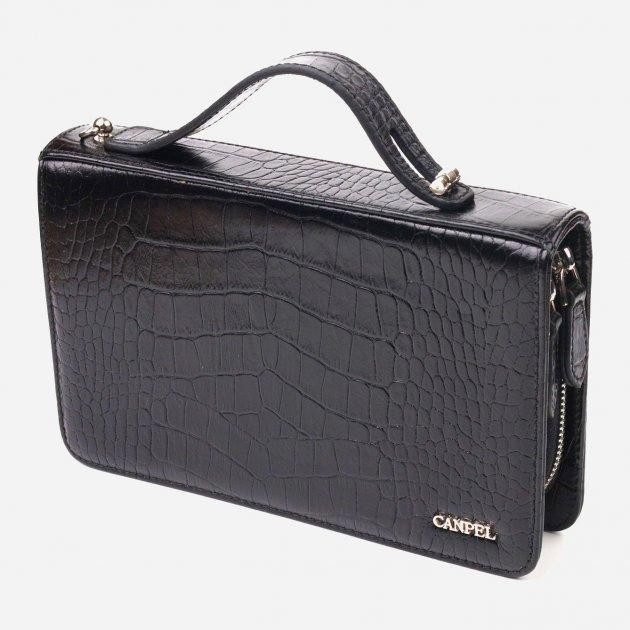 CANPELLINI Шкіряне портмоне  leather-21570 Чорне - зображення 1