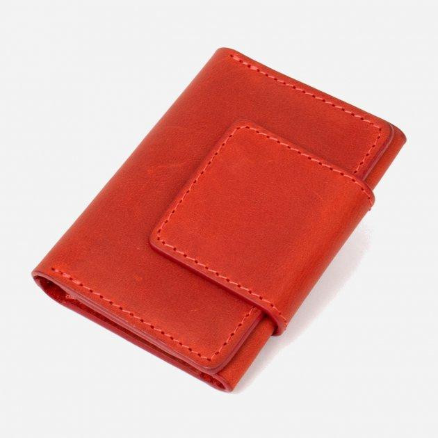 Grande Pelle Визитница кожаная  leather-11407 Красная - зображення 1