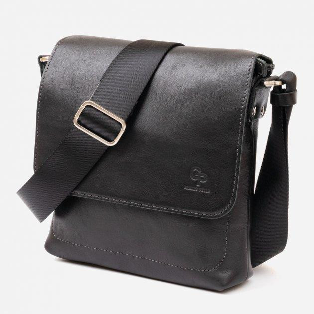 Grande Pelle Мужская сумка кожаная  leather-11333 Черная - зображення 1