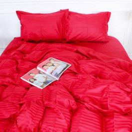   MirSon Наволочка з вушками  Satin Stripe 30-0018 Red 70x70 см (2200005254615)