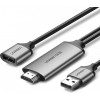 UGREEN CM151 Digital AV Adapter USB to HDMI 1.5m Gray (50291) - зображення 1
