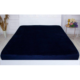   MirSon Простирадло на резинці Велюр Winter Frost 28-0006 Navy blue Velvet  100х200 см (2200003999501)