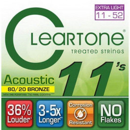 Cleartone 7611 Acoustic 80/20 Bronze Ultra Light 11-52 (7611)
