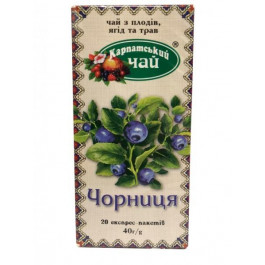 Карпатський чай Чай травяной Черника, 20 шт. (4820024210195)