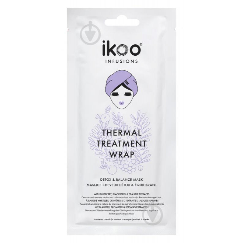 ikoo Маска для волосся  Thermal Treatment Wrap – "Детокс та баланс" 35 мл - зображення 1