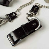 DS Fetish Набор ошейник+наручники Silver With Chain (F61267) - зображення 5