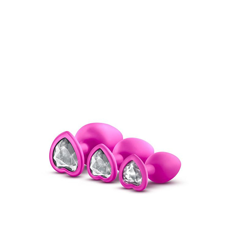 Blush Novelties Набор анальных пробок LUXE BLING PLUGS TRAINING KIT PINK (T330855) - зображення 1