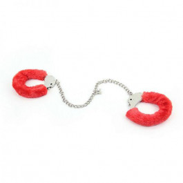 Roomfun Metal Handcuff With A Long Chain, Red, Червоний (810290)