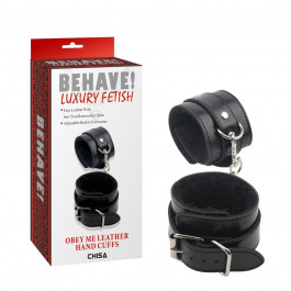 Chisa Novelties CH85552 Наручники Chisa Behave Luxury Fetish OBEY ME LEATHER HAND CUFFS (CH85552)