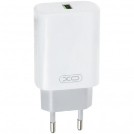 XO L85D Single USB QC3.0 18W + Lightning White
