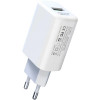 XO L85D Single USB QC3.0 18W + Lightning White - зображення 2