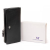 ST Leather Гаманець-клатч зі шкіри з кишенею для мобільного  19310 Чорний - зображення 6