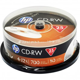 HP CD-RW80 700 MB 4X-12X 25pcs (69313/CWE00019-3)