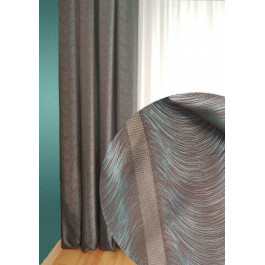 Decor-In Комплект штор  Ніагара Бірюзовий з коричневим 250х250 2 шт (Vi 100369) (ROZ6400050505)