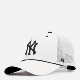 47 Brand Кепка  Yankees B-BRPOP17BBP-WHC One Size Белый/Черный (196002731056)